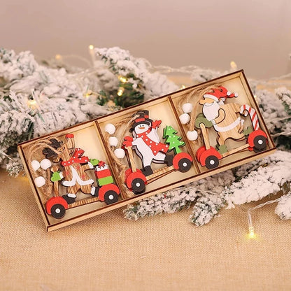 Christmas Wooden Pendant Merry Christmas Tree Decoration for Home 2024