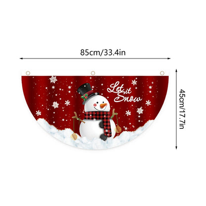 Christmas Outdoor Fan-Shaped Flag Banner