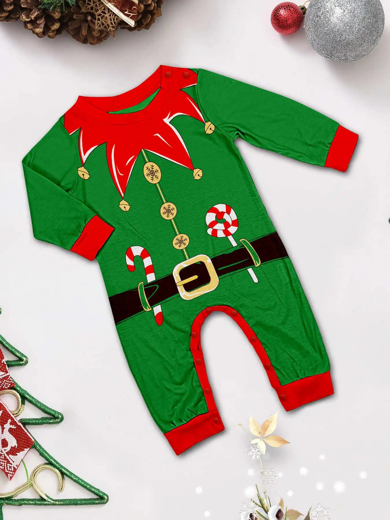 2024 Matching Elf Family Pajamas - 2 Piece