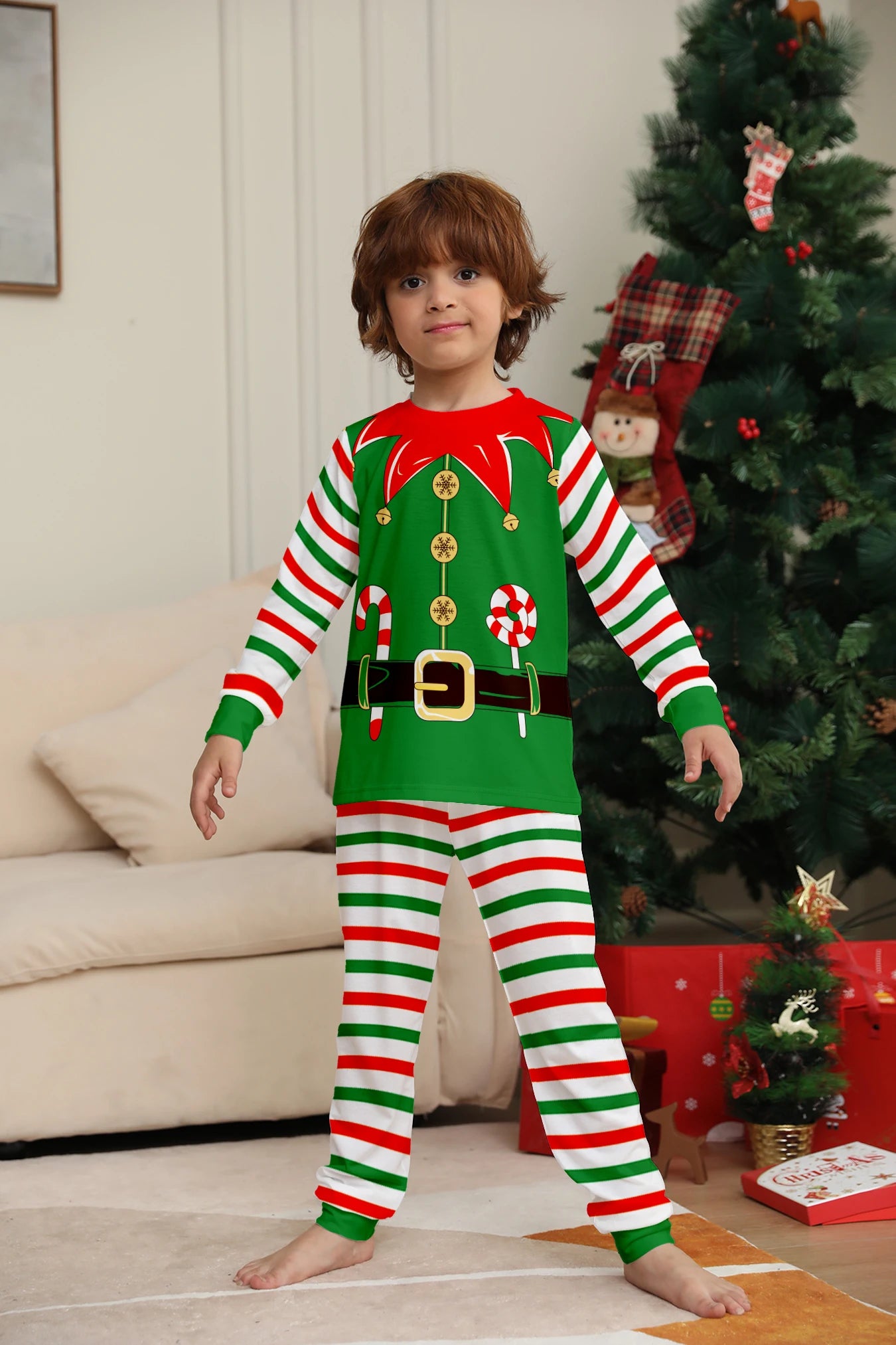 2024 Matching Elf Family Pajamas - 2 Piece