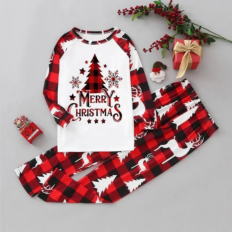 2024 New Family Christmas Pajamas Set Santa Tree - 2 Piece