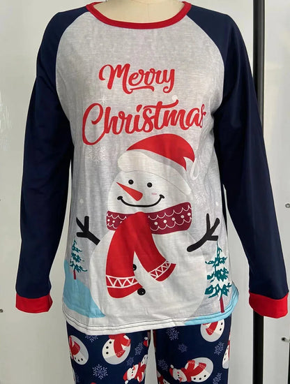 2024 Merry Christmas Snowman Pajamas - 2 piece