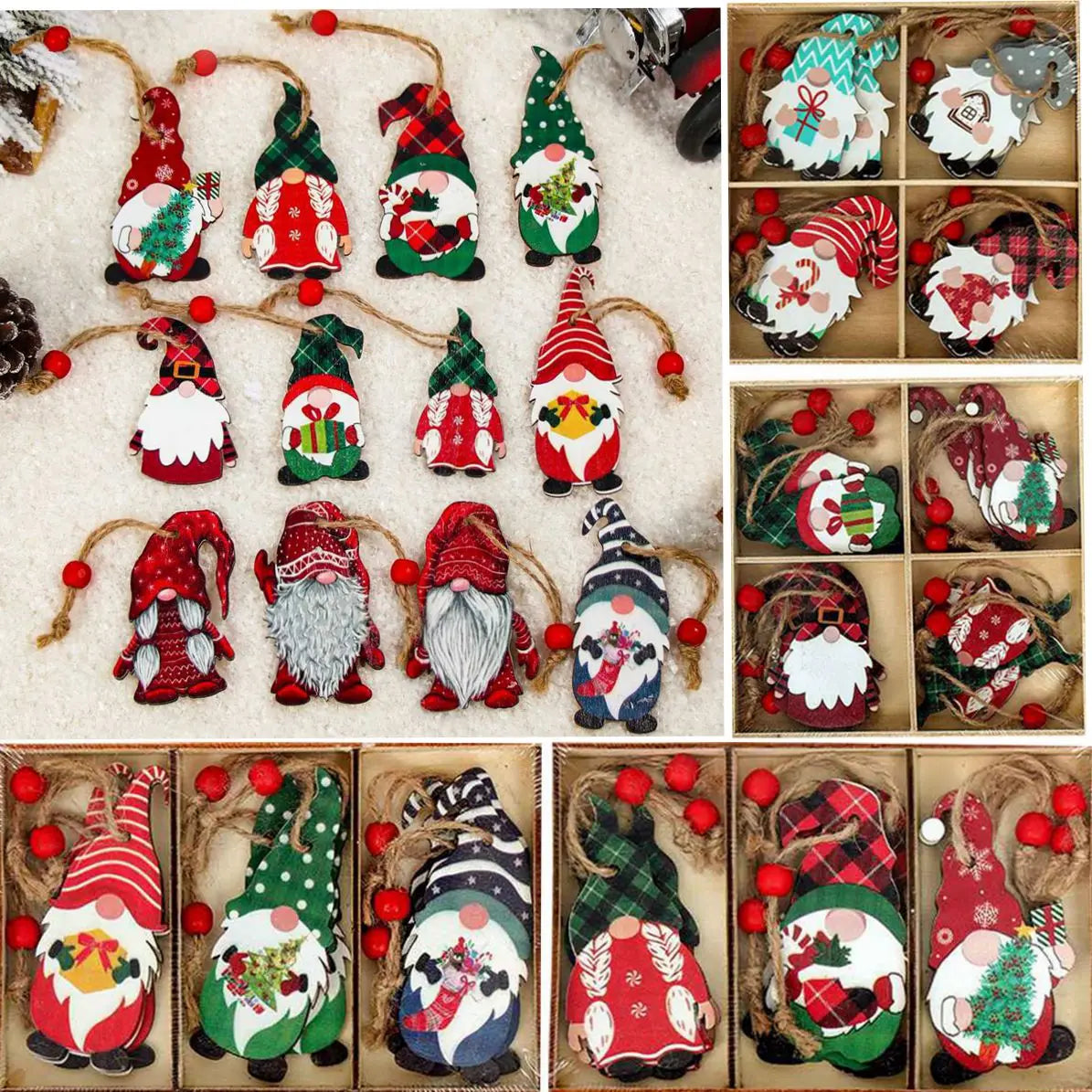 Christmas Wooden Pendant Merry Christmas Tree Decoration for Home 2024