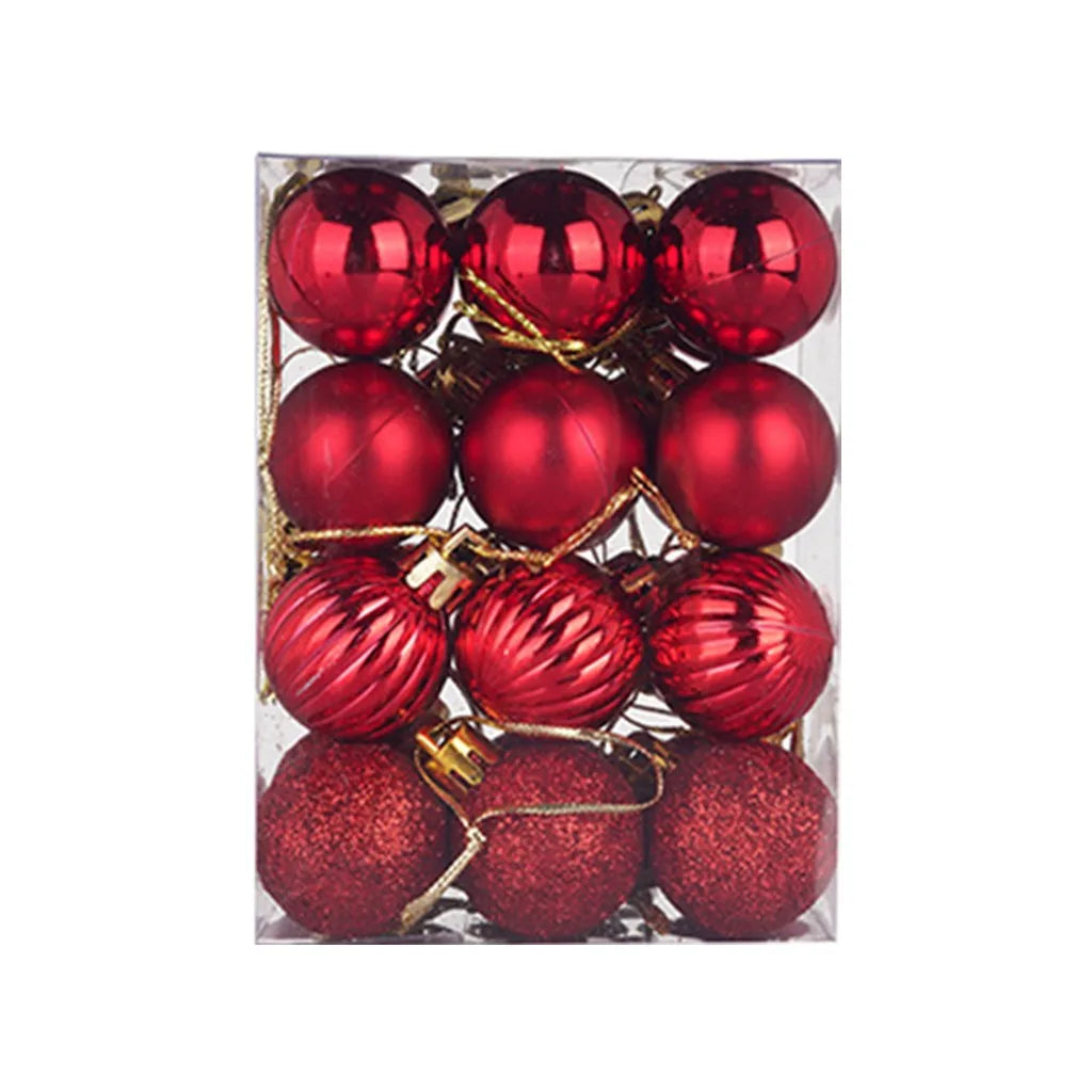 2024-24PCS Christmas Balls 30mm Ornaments