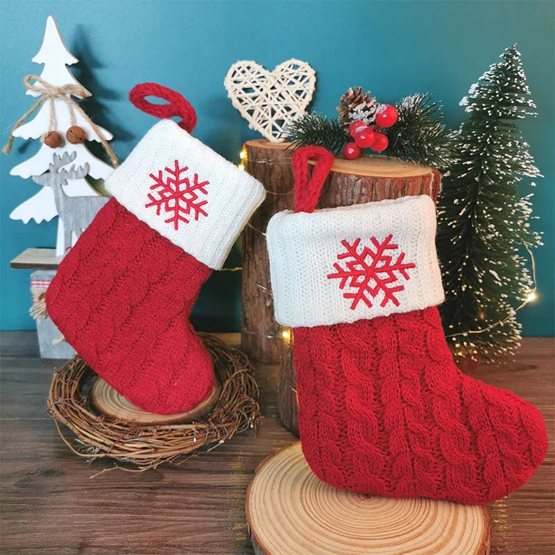 Letters Fleece Christmas Stocking Socks - One Pair