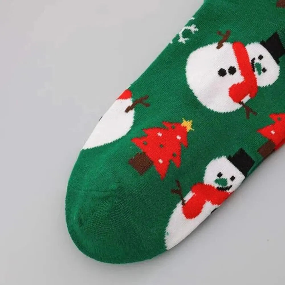 4 Pairs Cute Christmas Cartoon Women's Socks