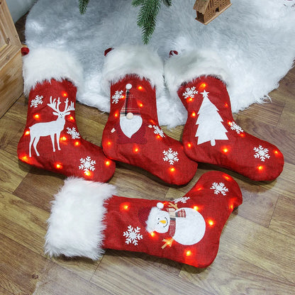 2024 Christmas Stockings with LED Lights