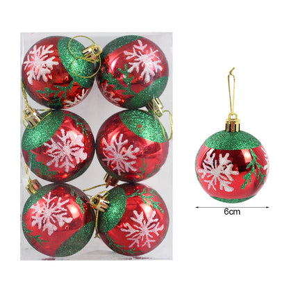 6Pcs box - 6cm Christmas Ball Ornaments 2024