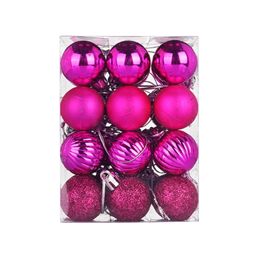 2024-24PCS Christmas Balls 30mm Ornaments