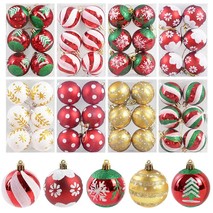 6Pcs box - 6cm Christmas Ball Ornaments 2024