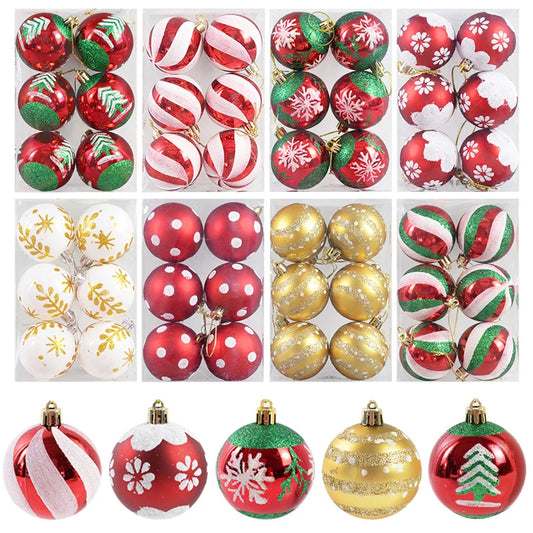 6Pcs box - 6cm Christmas Ball Ornaments 2024