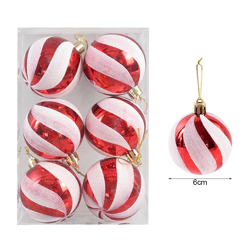 6Pcs box - 6cm Christmas Ball Ornaments 2024