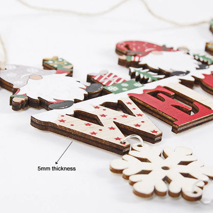 2024 Wooden Christmas Hanging Pendants