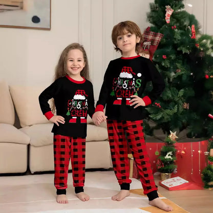 2024 New Christmas Matching Family Pajamas "Christmas Crew" - 2 Piece