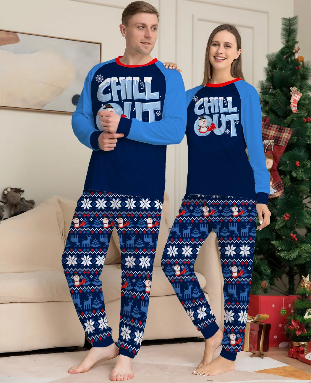 2024 New Christmas Family Matching Pajamas "Chill Out" - 2 Piece