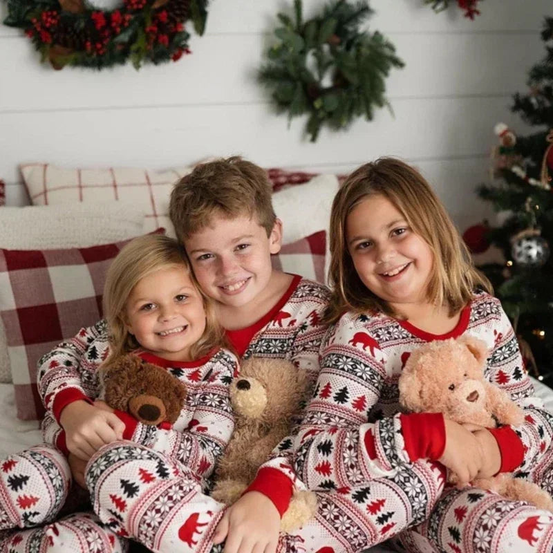 2024 Matching Family Christmas Pajamas Set All Over Print Soft - 2 Piece