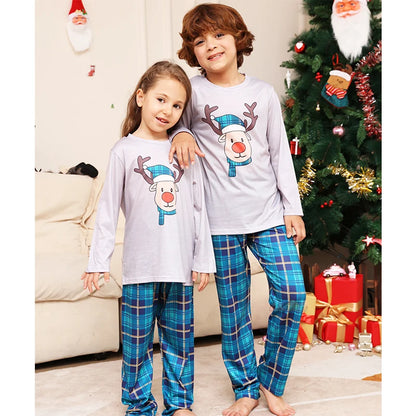 2024 Matching Christmas Elk Plaid Printed - 2 Piece