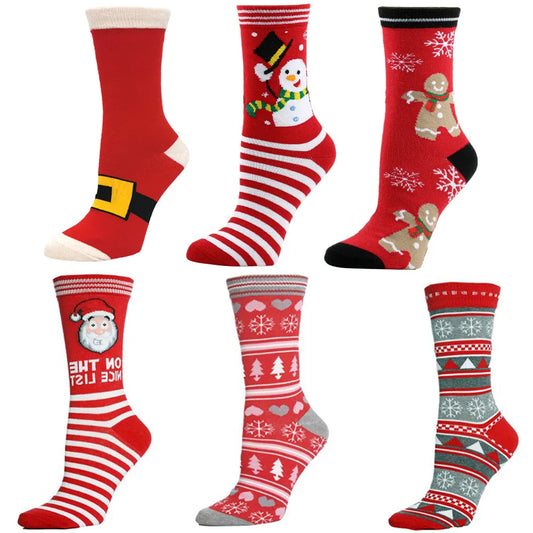 1 Pair Christmas Mid-tube Socks Cotton