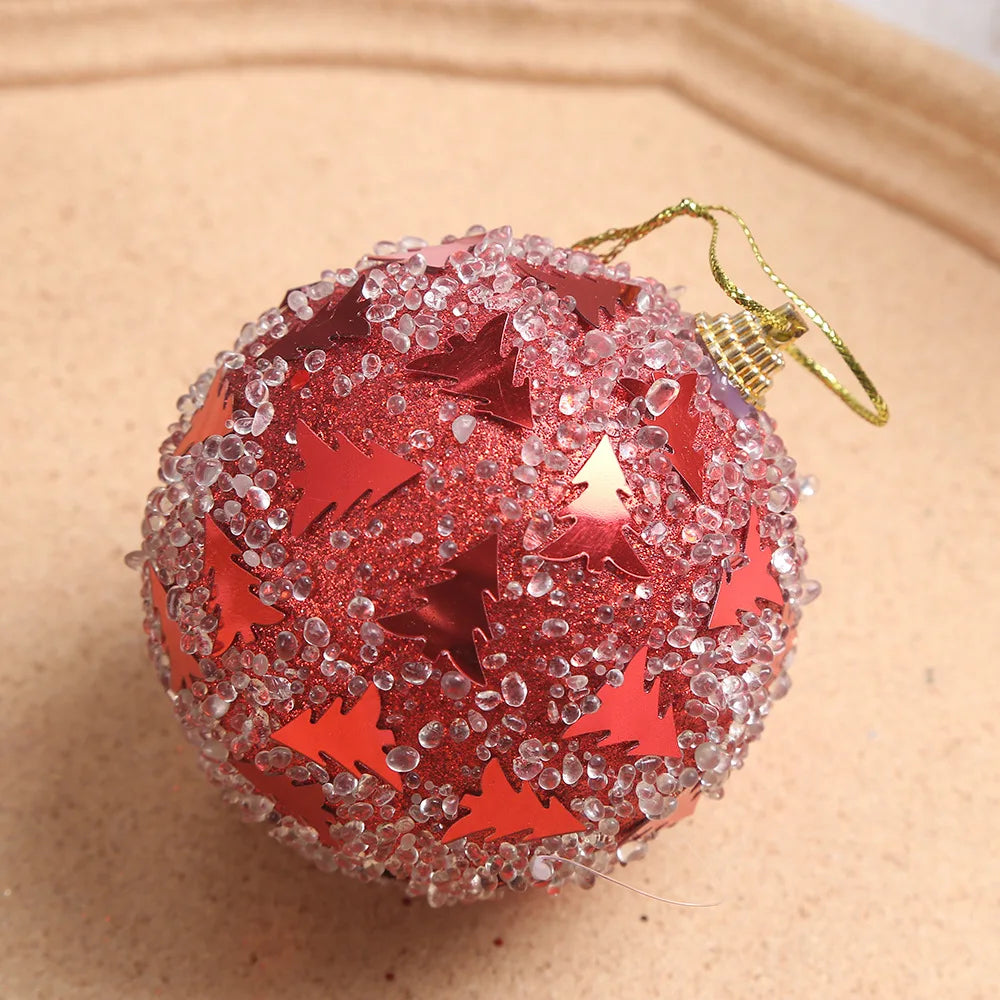 8CM Christmas Ball Ornaments - 9 Pieces 2024