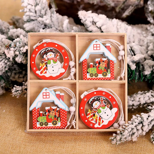 Christmas Wooden Pendant Merry Christmas Tree Decoration for Home 2024