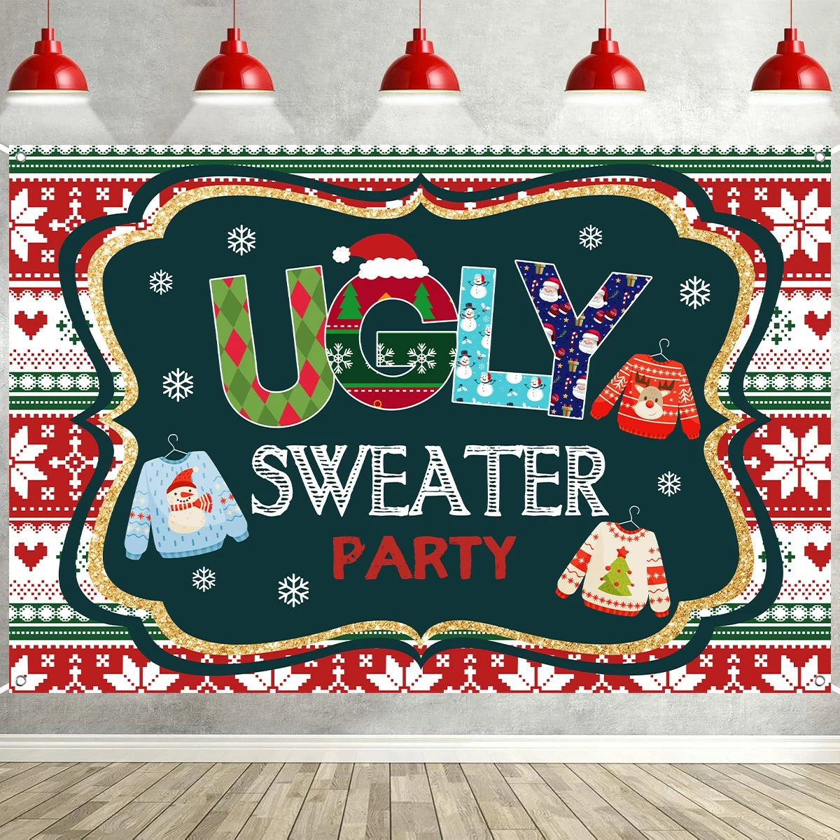 Christmas Sweater Party Backdrop Decoration - THIS IS NOT A SWEATER