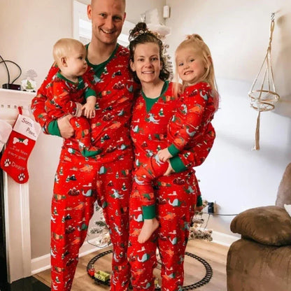 2024 Matching Family Christmas Pajamas Set All Over Print Soft - 2 Piece