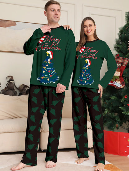 2024 Merry Christmas Tree Matching Family Pajamas - 2 Piece