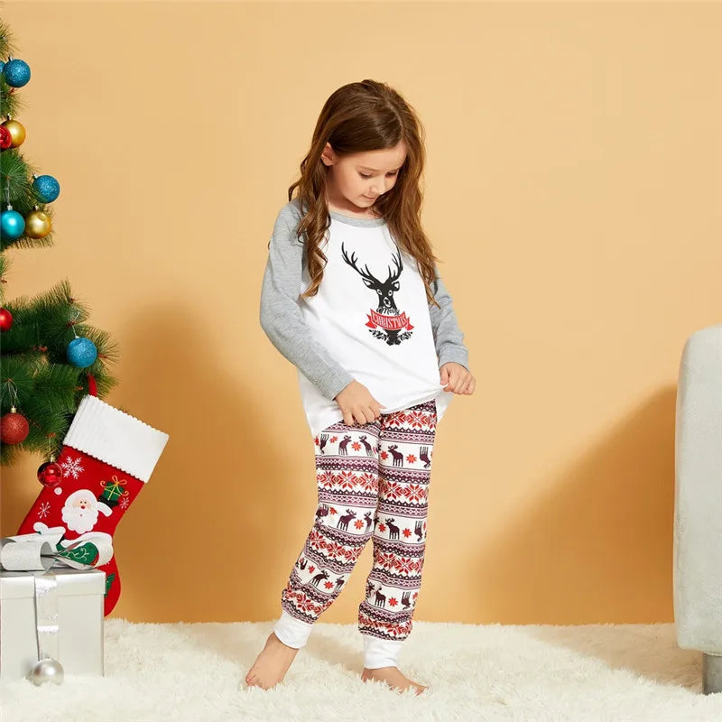 2024 Family Christmas Pajamas Set Deer - 2 Piece