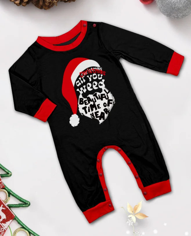 2024 Winter Santa Face Family Matching Pajamas - 2 Piece