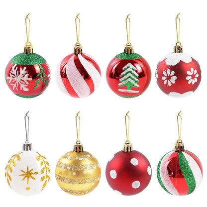 6Pcs box - 6cm Christmas Ball Ornaments 2024