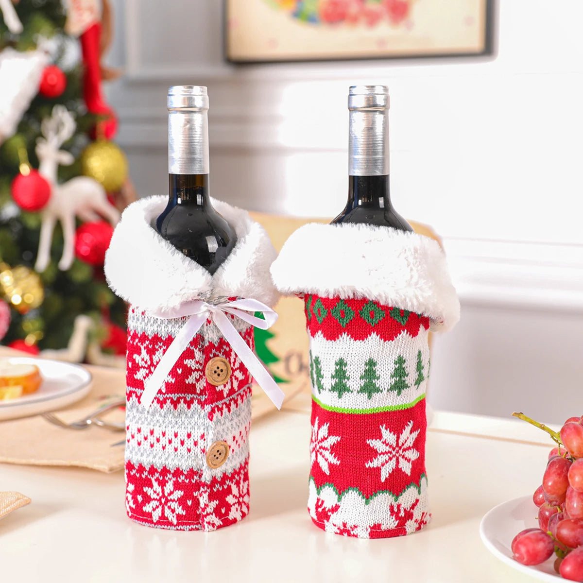 Christmas Wine Bottle Cover