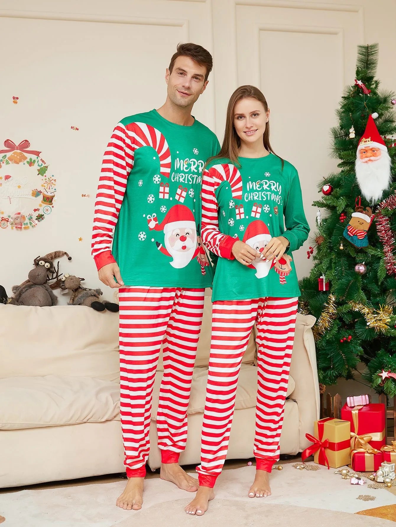 2024 Christmas Family Matching Pajamas Santa Merry Christmas-2 Piece