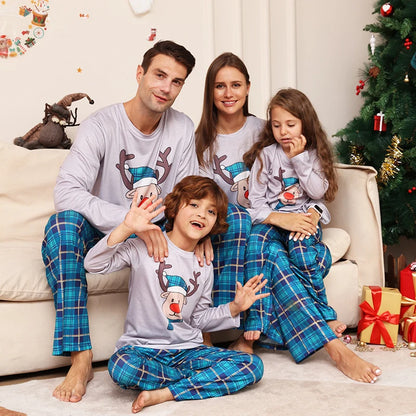 2024 Matching Christmas Elk Plaid Printed - 2 Piece