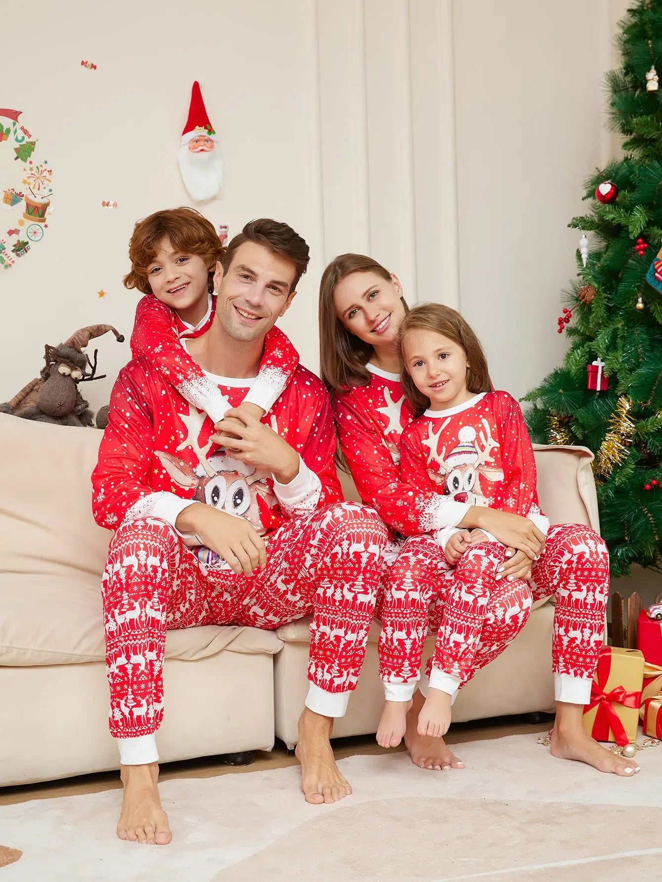 2024 New Matching Christmas Pajamas for Family "Reindeer" - 2 Piece