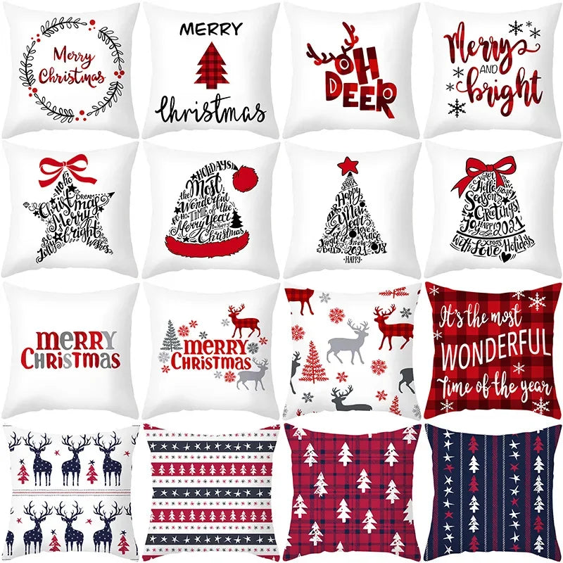 45cm Christmas Cushion Cover Pillowcase 2024 Christmas Decorations for Home