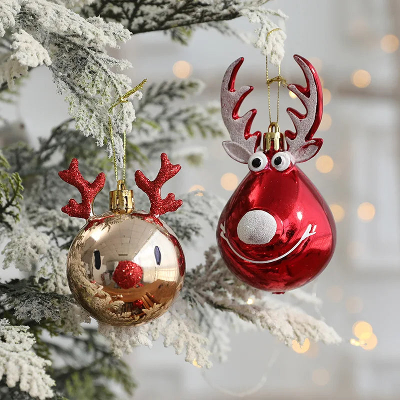 2pcs Elk Christmas Balls Ornaments