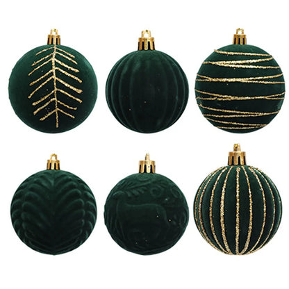 12pcs - 6cm Christmas Ball Christmas Tree Ornaments For Home Decor 2024