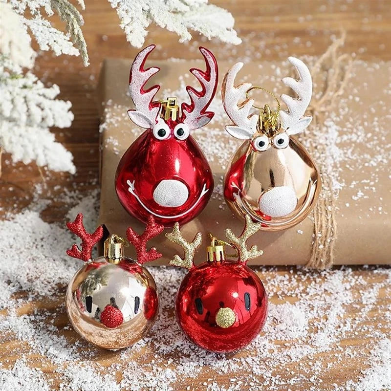 2pcs Elk Christmas Balls Ornaments