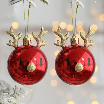 2pcs Elk Christmas Balls Ornaments