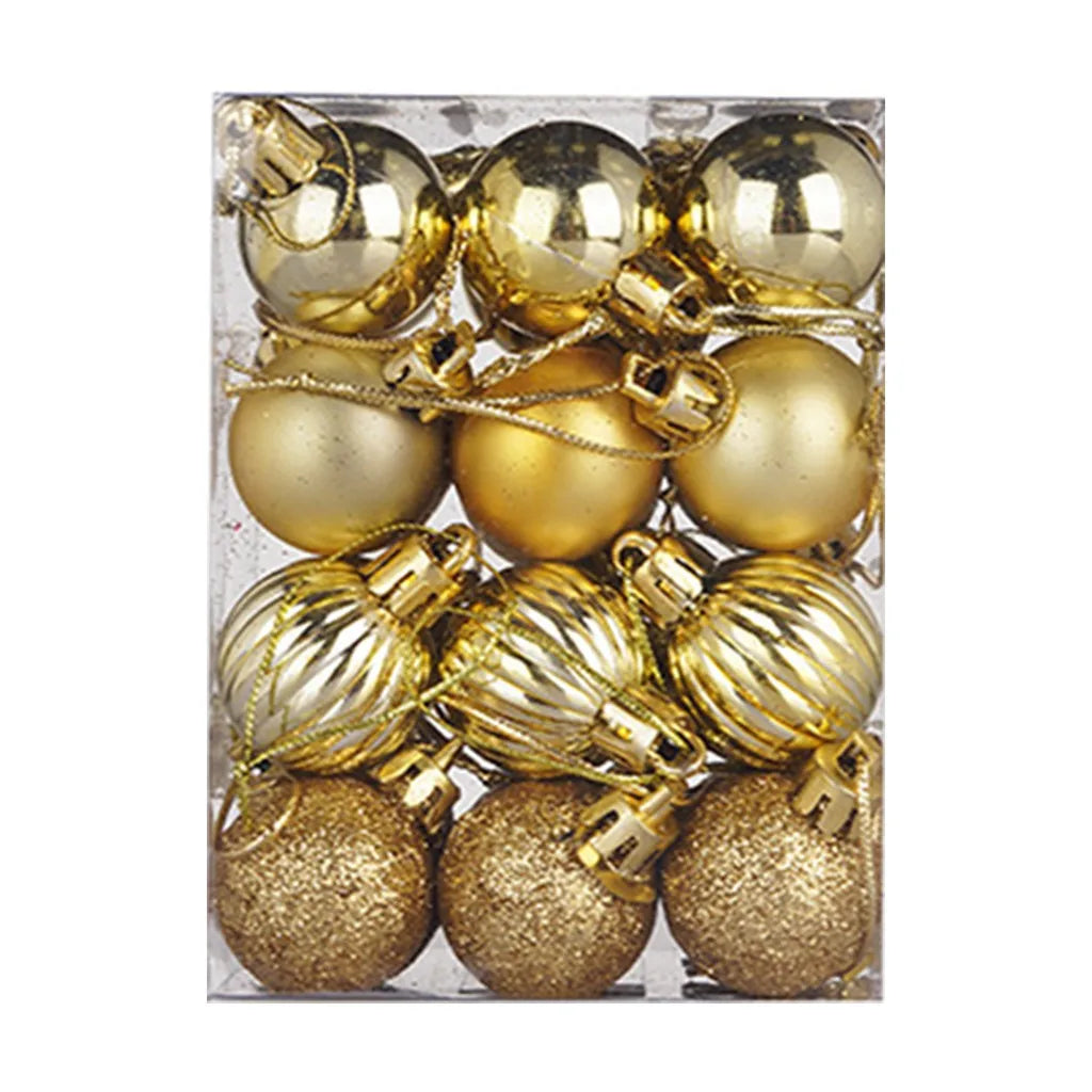 2024-24PCS Christmas Balls 30mm Ornaments