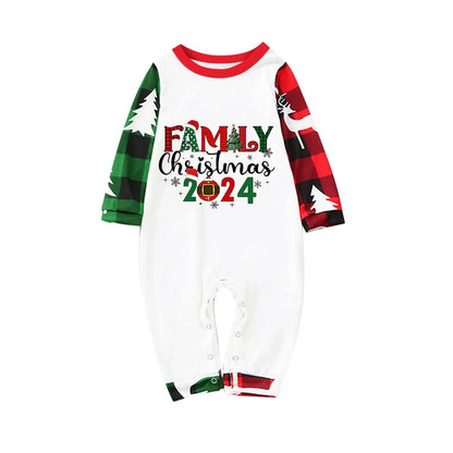 Christmas 2024 Matching Family Outfits Patchwork All Over Print Pajamas - 2 Pieces