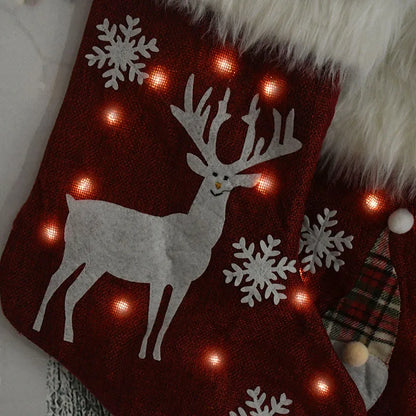 2024 Christmas Stockings with LED Lights