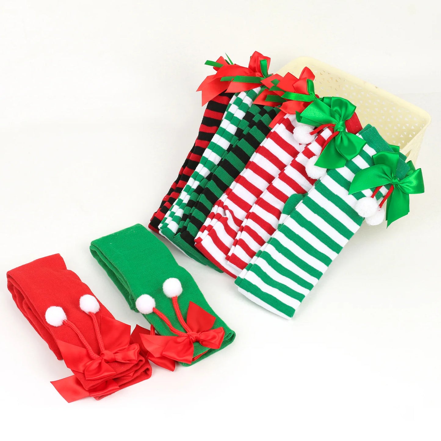 Christmas Over Knee Thigh Socks Knee-High