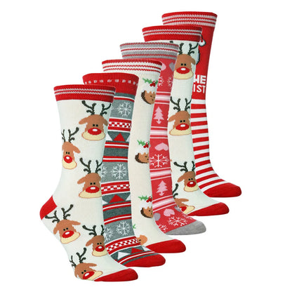 1 Pair Christmas Mid-tube Socks Cotton