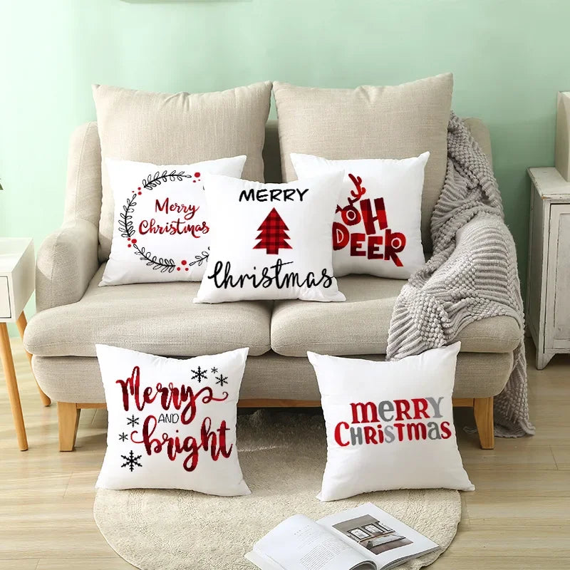 45cm Christmas Cushion Cover Pillowcase 2024 Christmas Decorations for Home