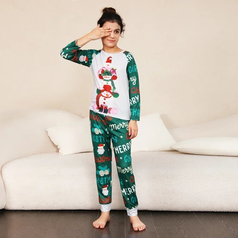 2024 New Arrival Christmas Family Pajamas Set Snowman - 2 Piece